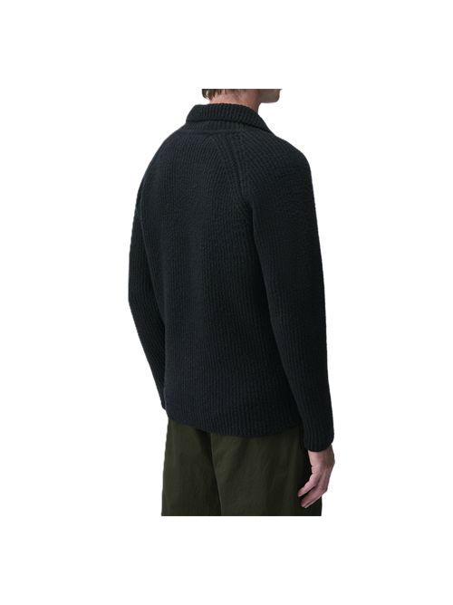 Felted CardiganCardigan zip in filato bouclé infeltrito Massimo Osti Studio | 21MMKN016A-110784A999 BLACK
